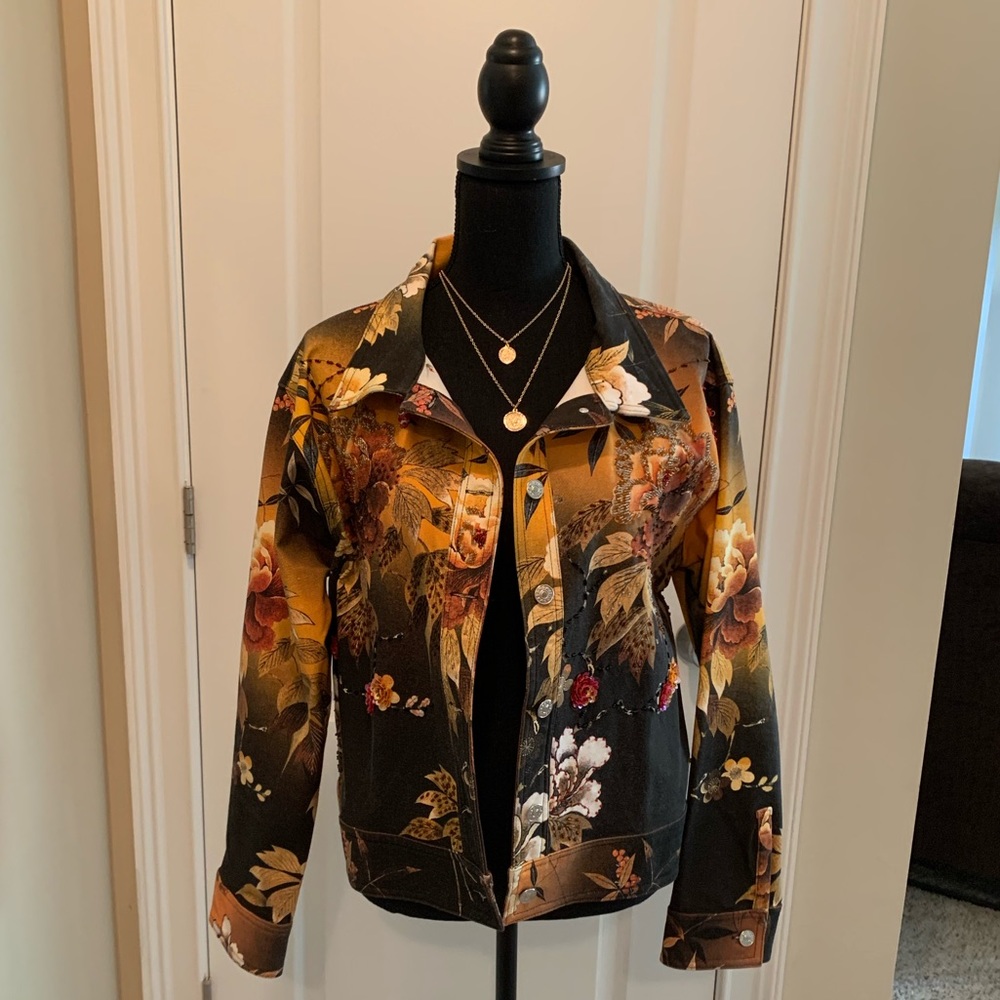 Floral Denim Jacket